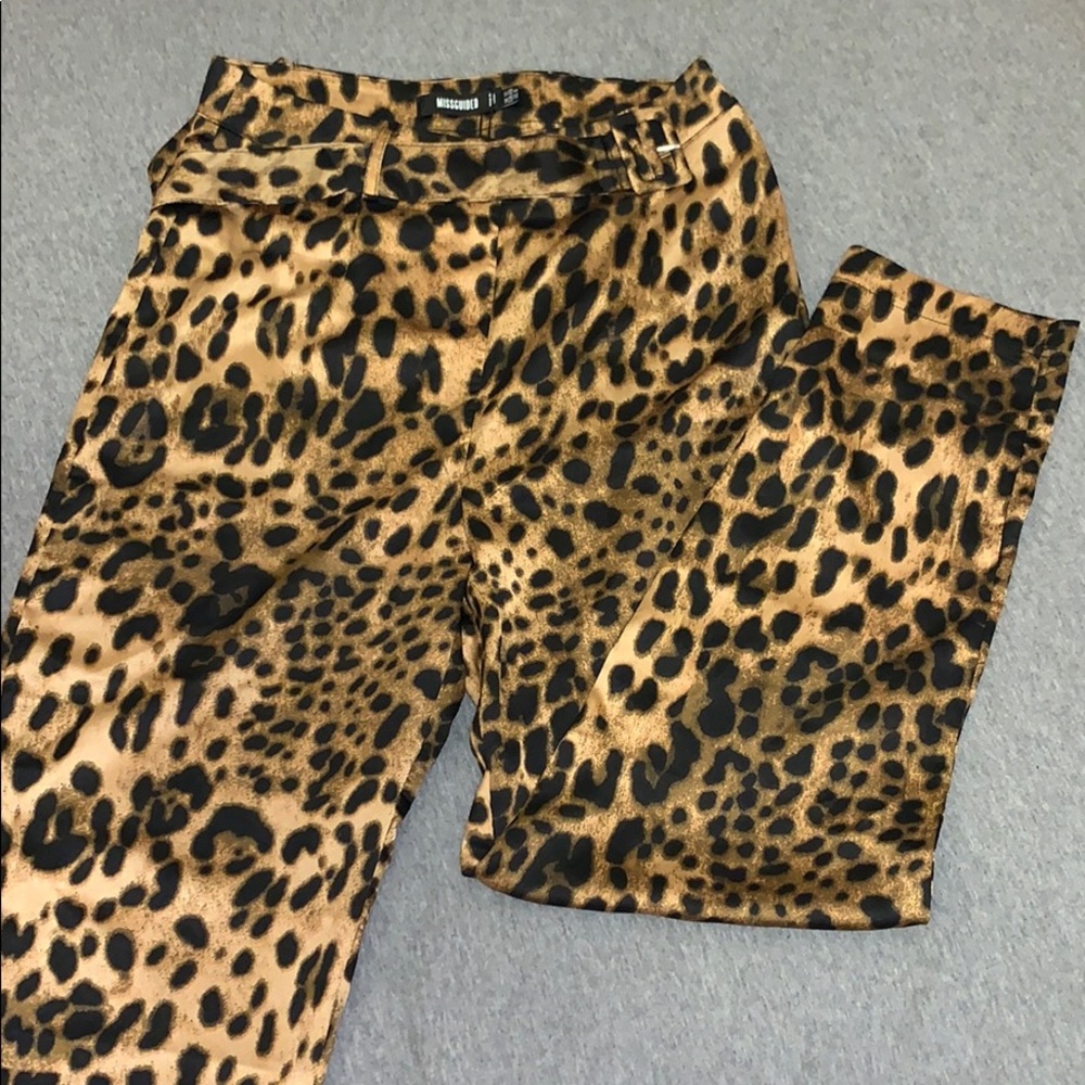 Missguided Leopard Cigarette Pants